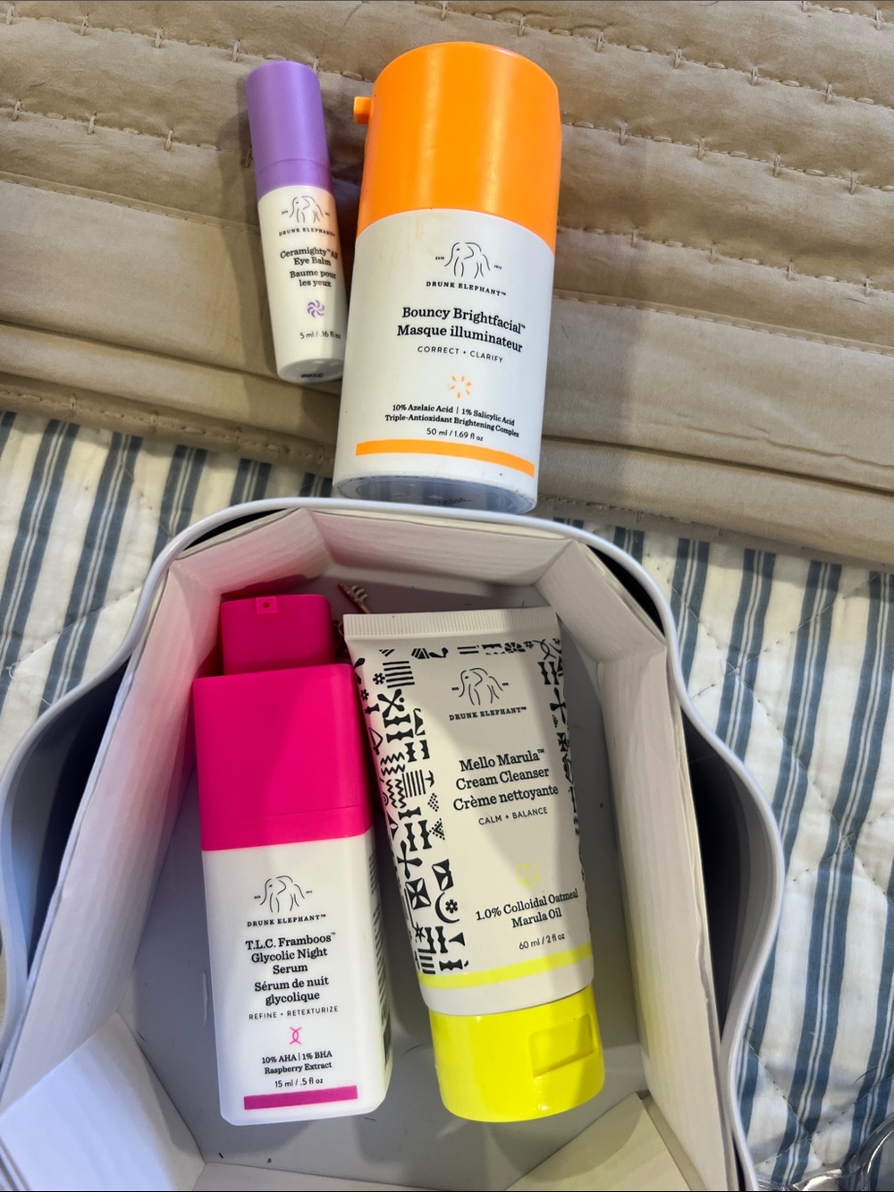 Drunk Elephant Ceramighty AF Eye Balm - White and Lavender